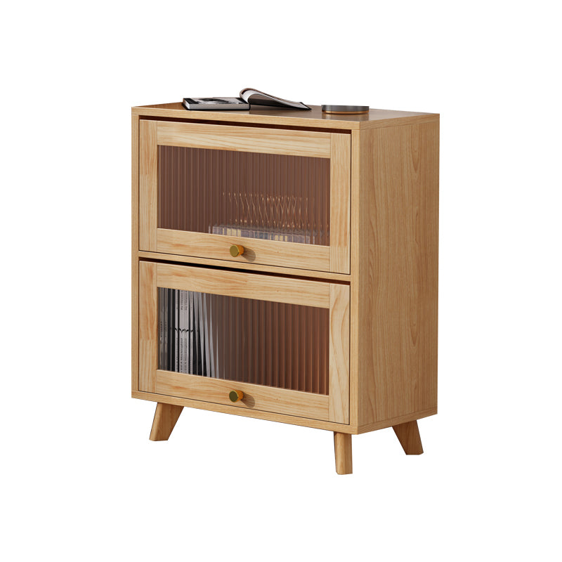 Contemporary Brown / Natural Wooden Cabinet, Rectangle Accent Cabinet