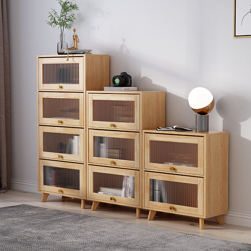 Contemporary Brown / Natural Wooden Cabinet, Rectangle Accent Cabinet