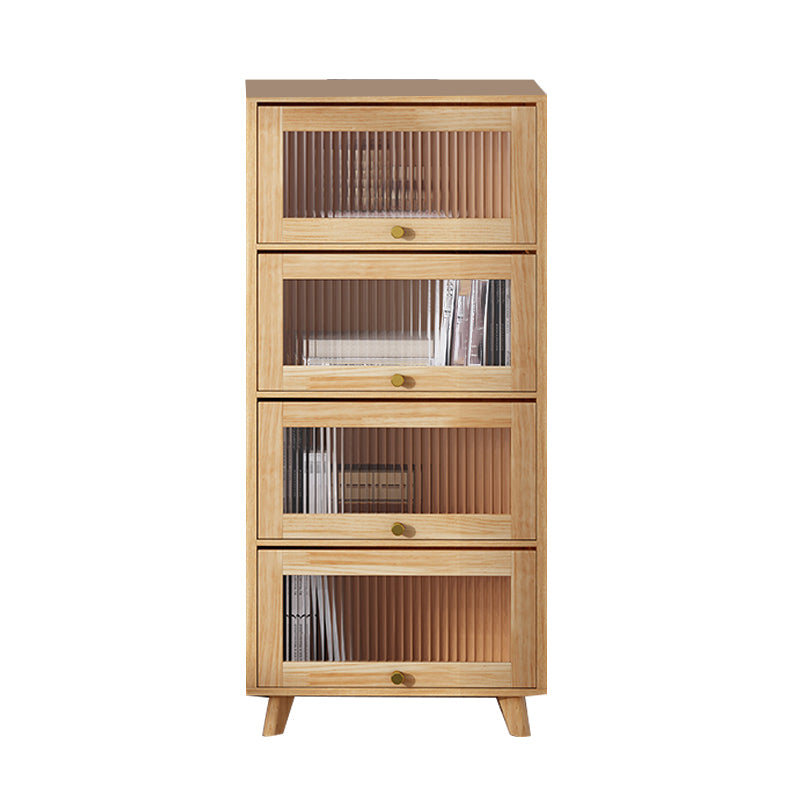 Contemporary Brown / Natural Wooden Cabinet, Rectangle Accent Cabinet