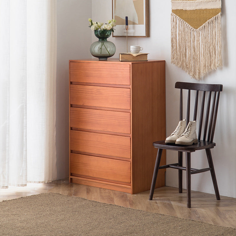 Rectangle Pine Accent Chest with Drawers Modern Chest 27.56" L