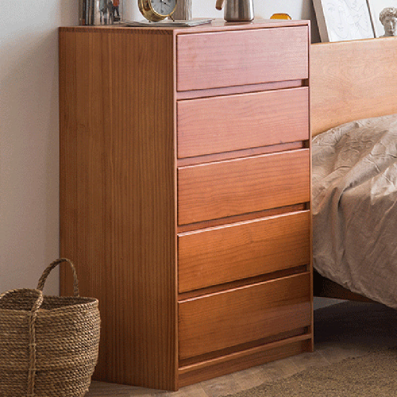 Rectangle Pine Accent Chest with Drawers Modern Chest 27.56" L