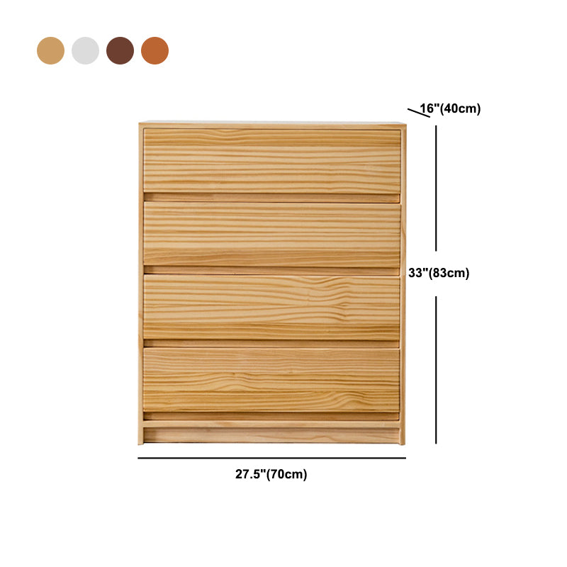 Rectangle Pine Accent Chest with Drawers Modern Chest 27.56" L