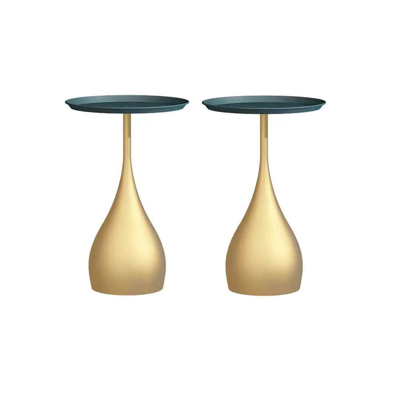 23.6 inch Tall Metal Side Table Minimalist Pedestal End Table