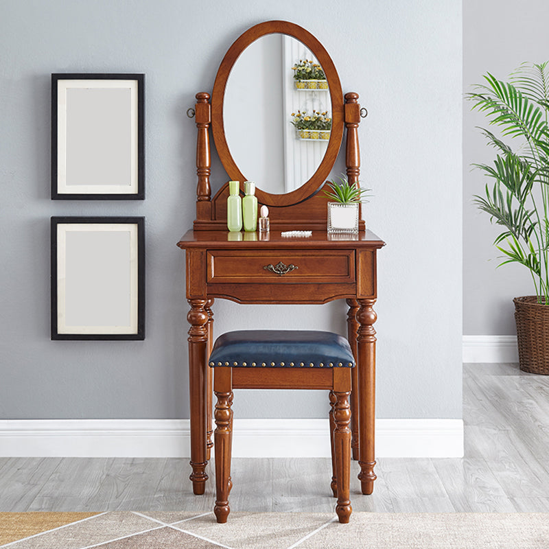 Traditional Vanity Dressing Table Set Solid Wood Make-up Vanity