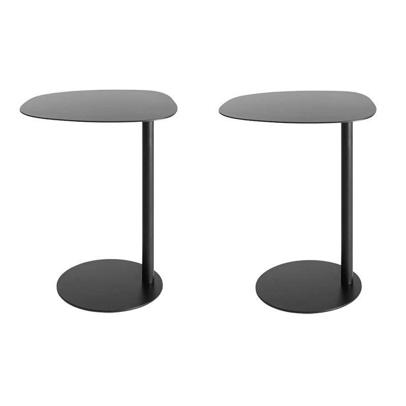 Mid-Century Pedestal Sofa Side Accent Table Iron End Slide Table