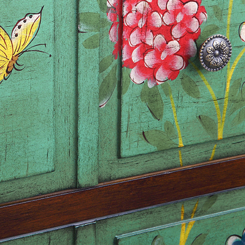 Mid-century Modern Accent Chest with Drawers, Wooden Rectangle Chest
