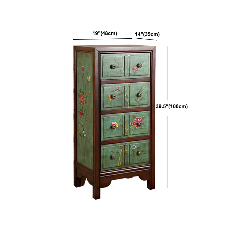 Mid-century Modern Accent Chest with Drawers, Wooden Rectangle Chest
