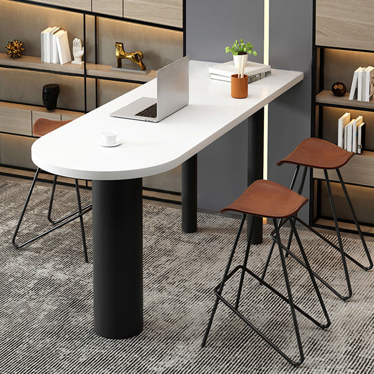 Specialty Solid Wood Bar Table with 3 Legs Contemporary Pub Table for Home