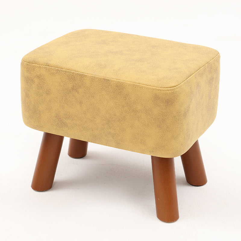 Contemporary Standard Stain Resistant Pure Color Leather Indoor Standard