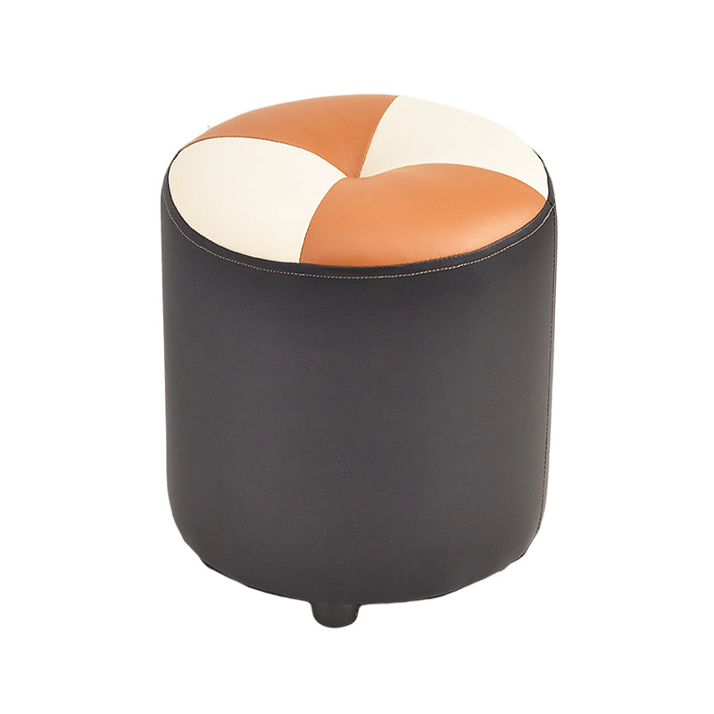 Modern Yellow Cube Water Resistant Color Piece Leather Indoor Cube