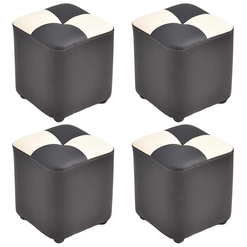 Modern Yellow Cube Water Resistant Color Piece Leather Indoor Cube