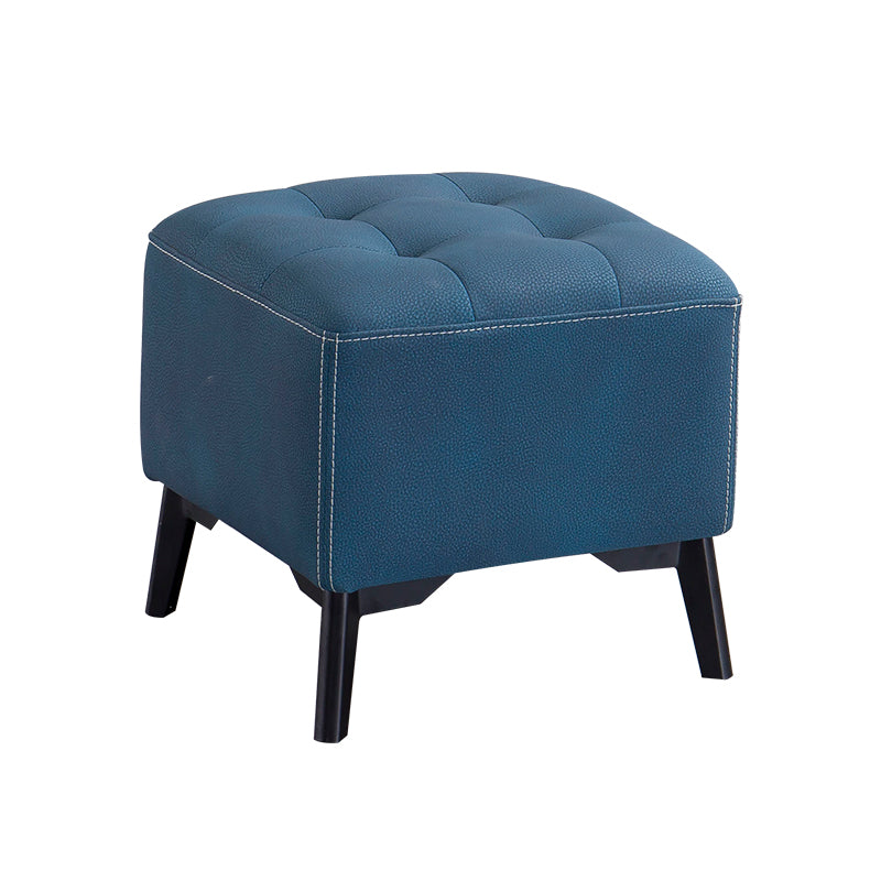 Contemporary Plain Chair Ottoman Plain Cotton Tufted Footstool Ottoman