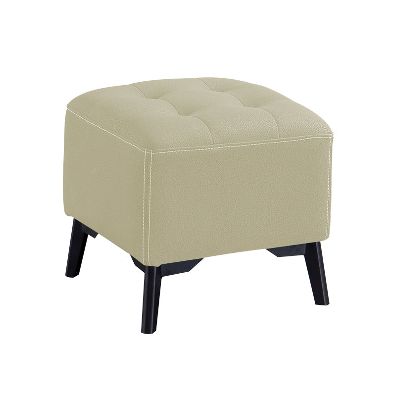 Contemporary Plain Chair Ottoman Plain Cotton Tufted Footstool Ottoman