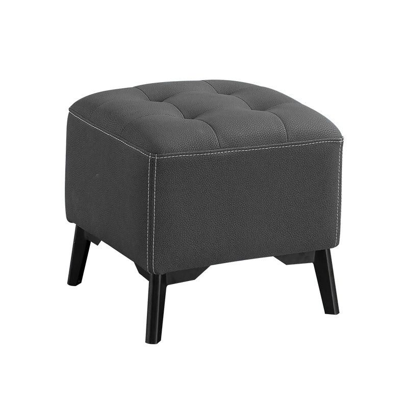 Contemporary Plain Chair Ottoman Plain Cotton Tufted Footstool Ottoman