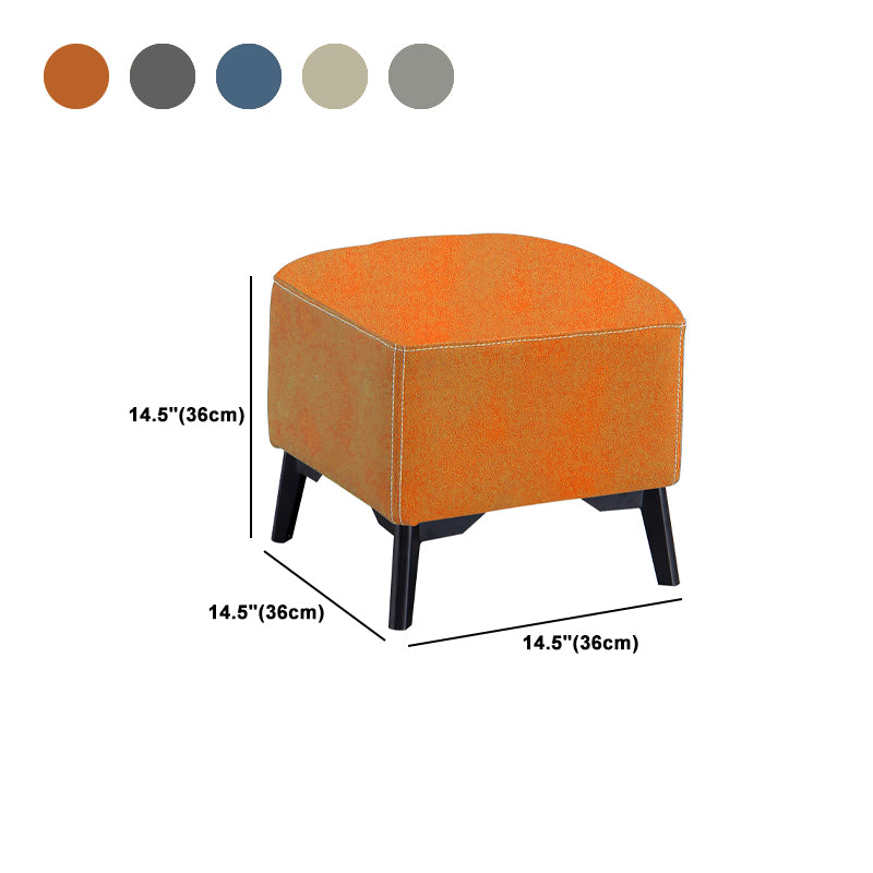 Contemporary Plain Chair Ottoman Plain Cotton Tufted Footstool Ottoman