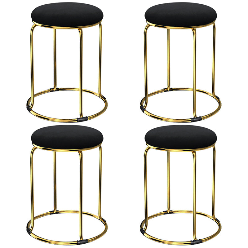 Glam Mental Leg Solid Ottoman Velvet Standard Fade Resistant Solid Color Round Ottoman