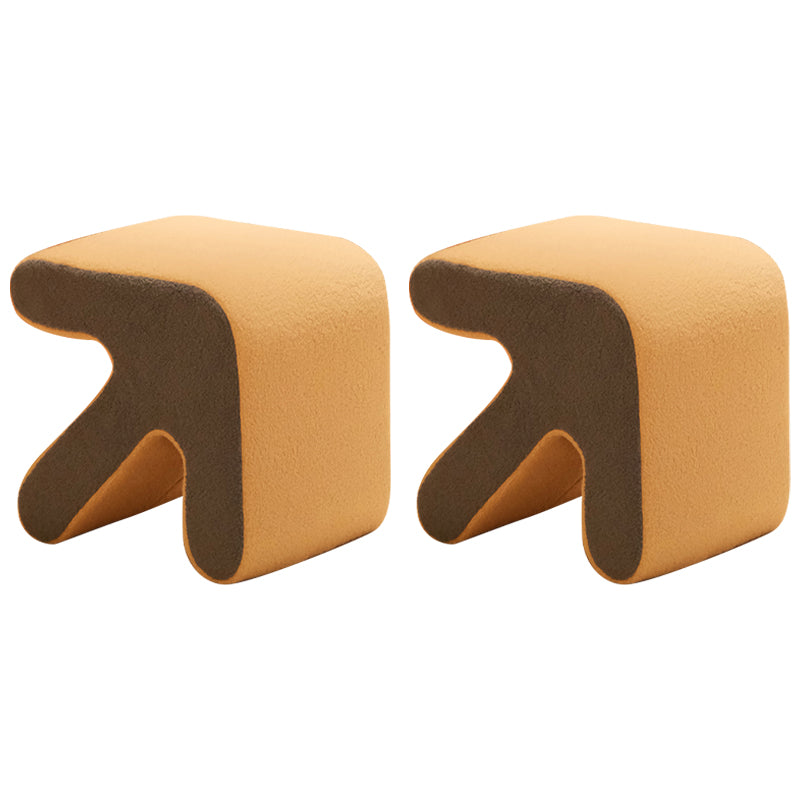 Contemporary Contrast Color Pouf Chair Velvet Arrow Shape Tear Resistant Chair Ottoman