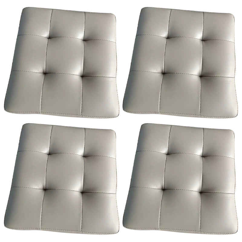 Water Resistant Round Standard Modern Solid Color Leather Pouf