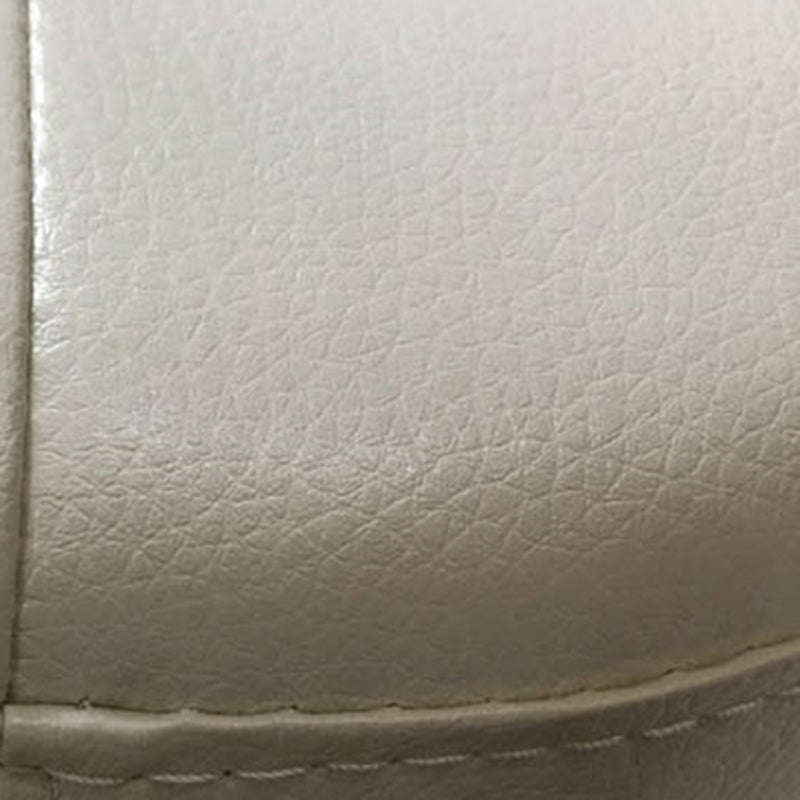 Modern PU Leather Pouf Chair Plain Cylinder Shape Tufted Mildew Resistant Ottoman Stool