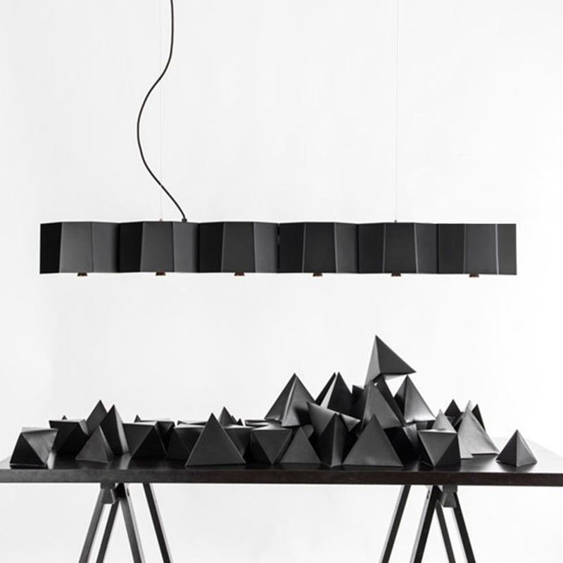 Modern Geometric Metal Kitchen Island Ceiling Light Black Island Hanging Light