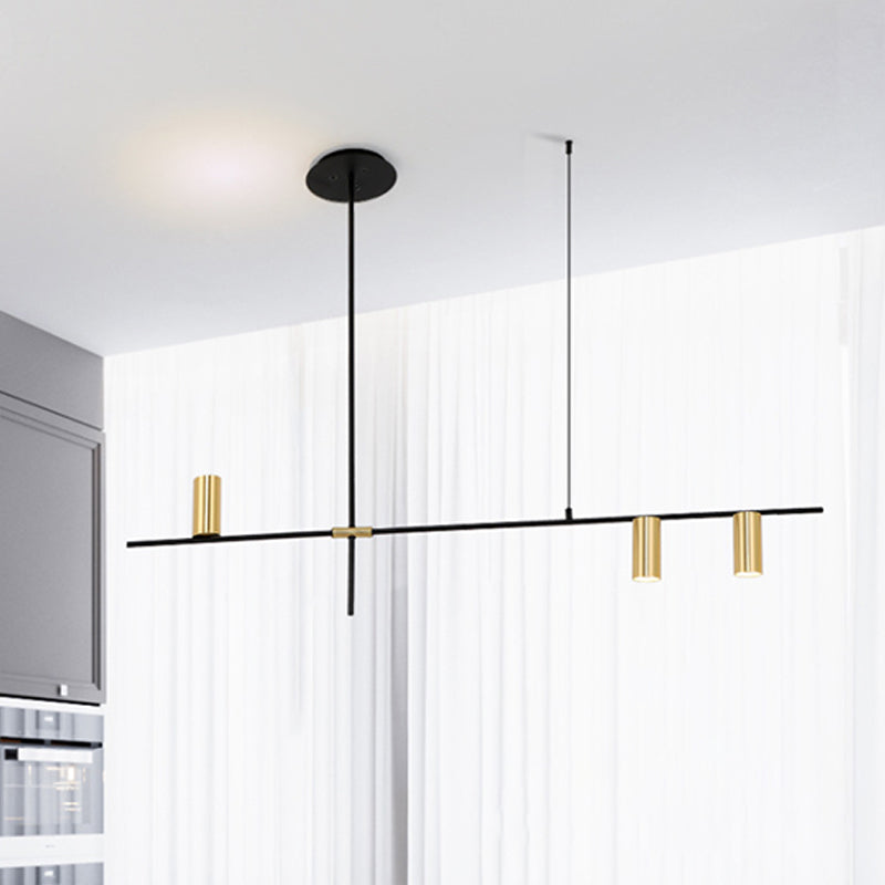 Black/Gold Aluminum Island Pendant Lighting Modern Island Hanging Light