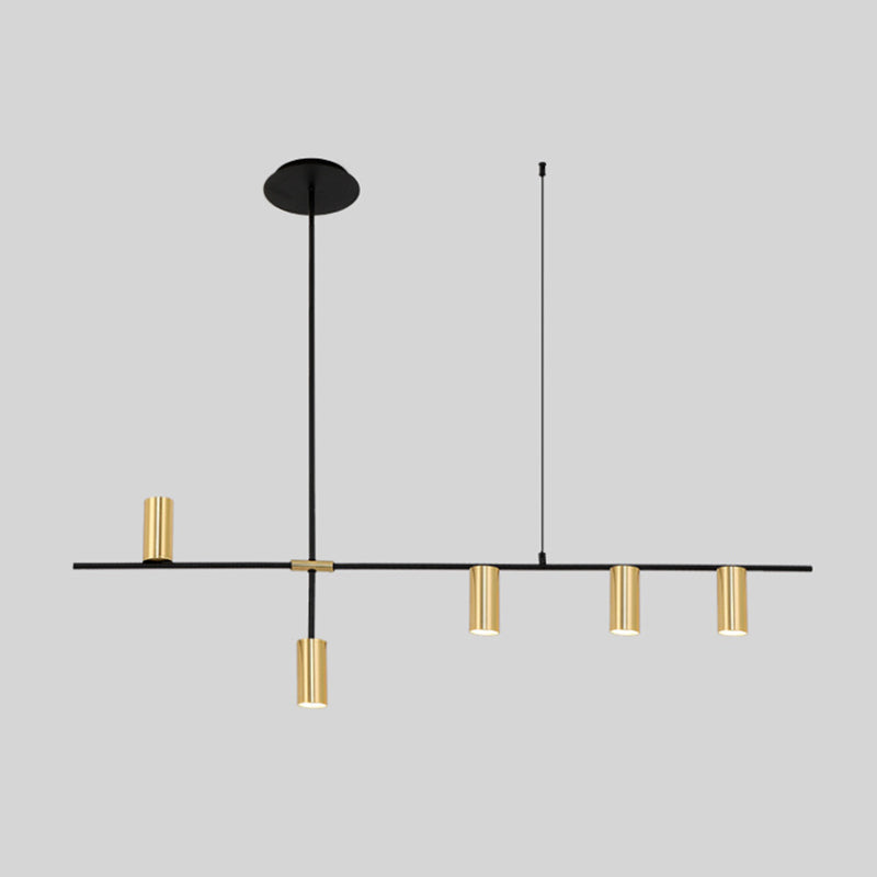 Black/Gold Aluminum Island Pendant Lighting Modern Island Hanging Light