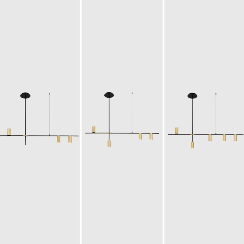 Black/Gold Aluminum Island Pendant Lighting Modern Island Hanging Light
