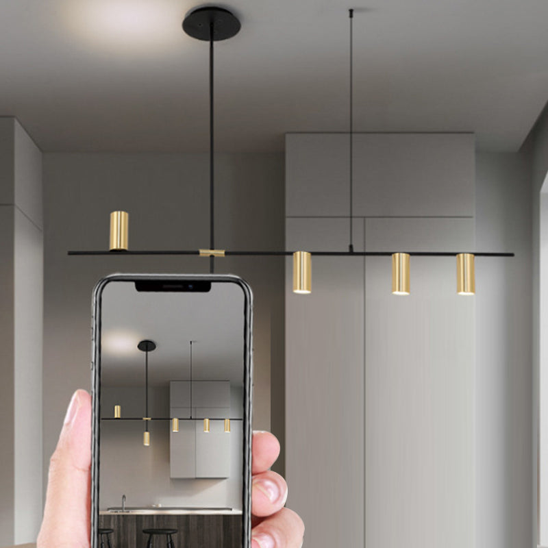 Black/Gold Aluminum Island Pendant Lighting Modern Island Hanging Light
