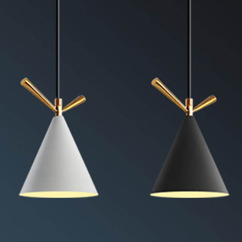 Modern Cone Shade Island Pendant Light 3-Light Ceiling Light with Metal Shade
