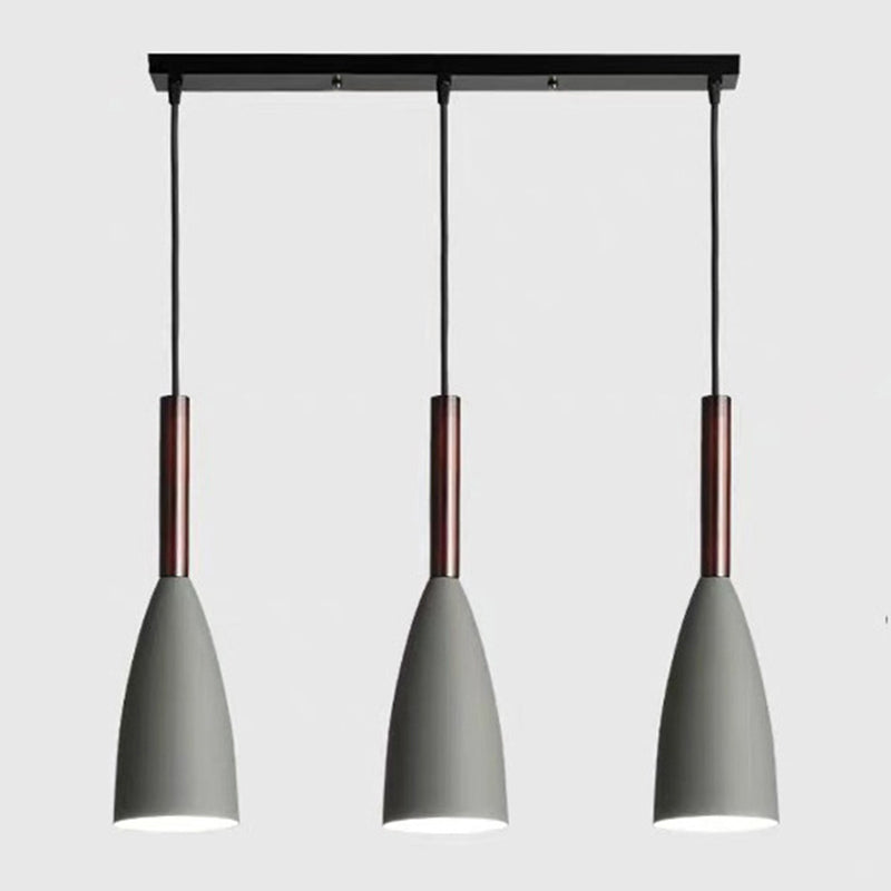 Modern 3-Light Island Pendant Lighting Cone Shade Ceiling Light for Dining Room