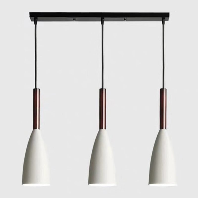 Modern 3-Light Island Pendant Lighting Cone Shade Ceiling Light for Dining Room