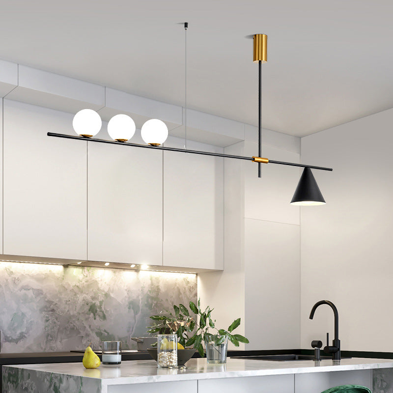Black/Golden Kitchen Island Lighting  Metal Ceiling Light for Living Room