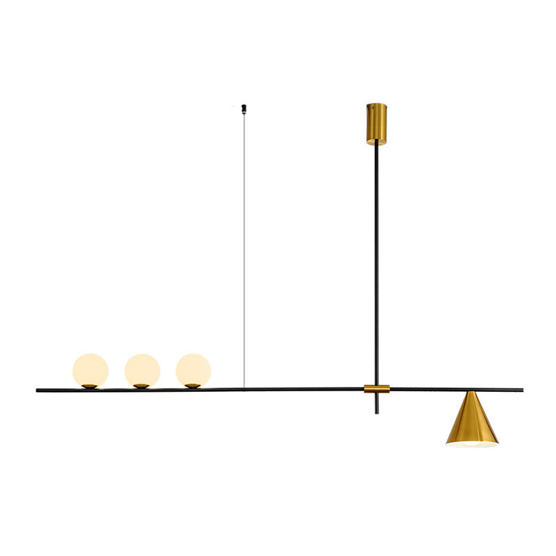 Black/Golden Kitchen Island Lighting  Metal Ceiling Light for Living Room