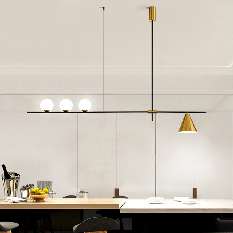Black/Golden Kitchen Island Lighting  Metal Ceiling Light for Living Room
