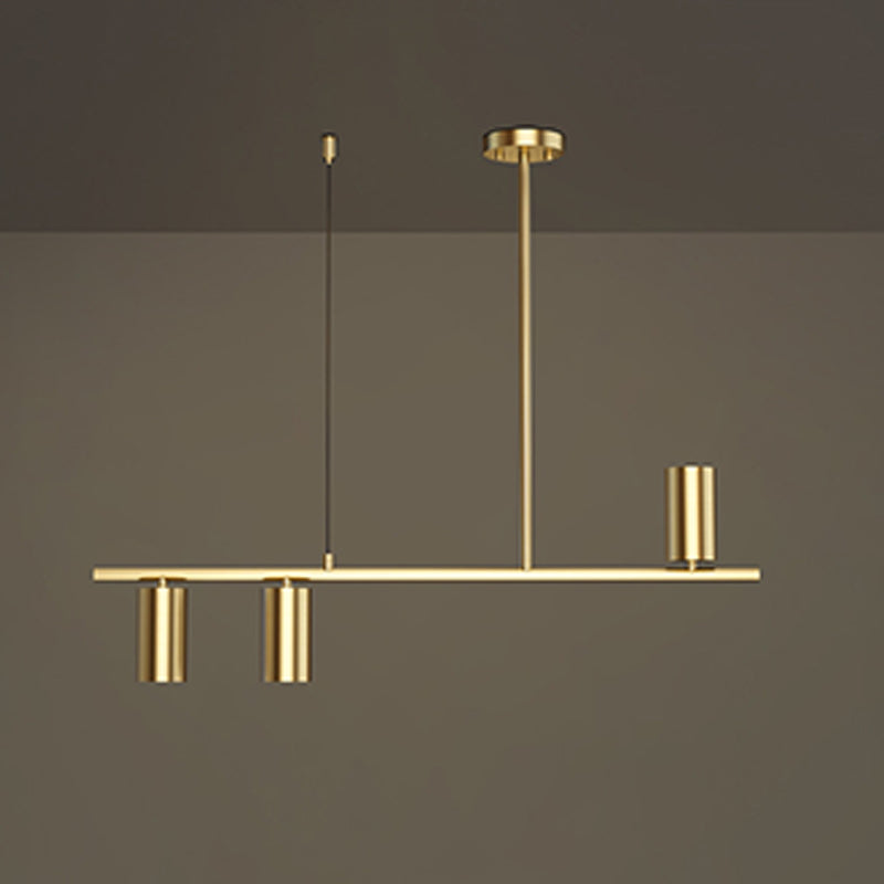 Contemporary Golden Ceiling Light LED Metal Kitchen Island Lighting for Dining Room