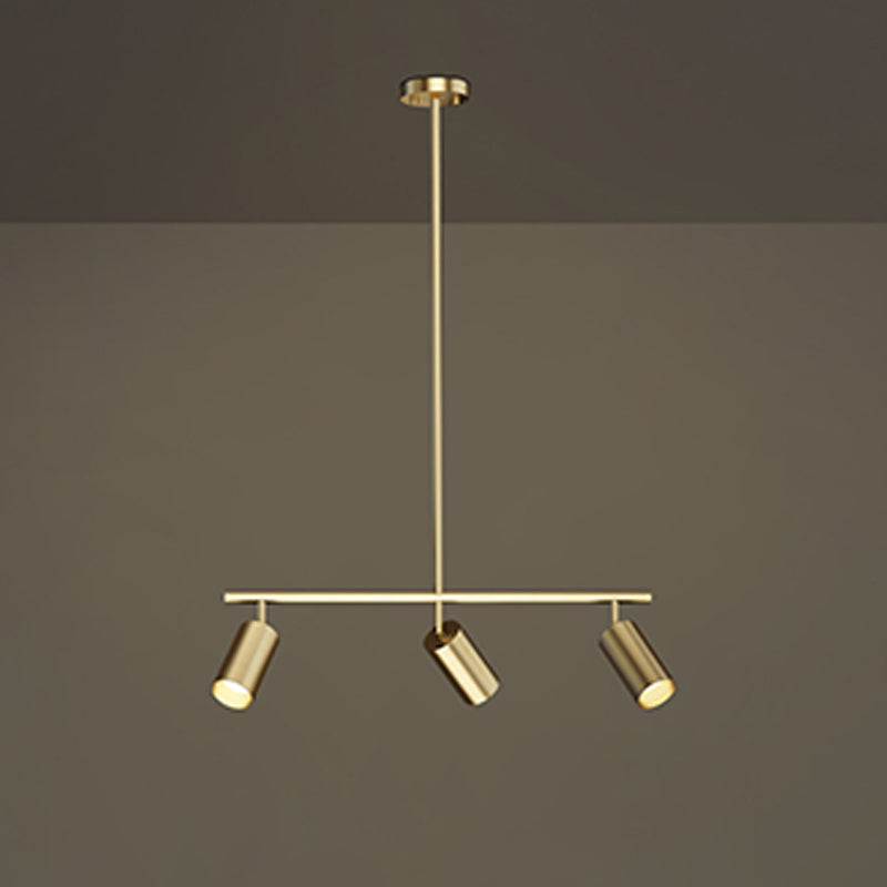 Contemporary Golden Ceiling Light LED Metal Kitchen Island Lighting for Dining Room