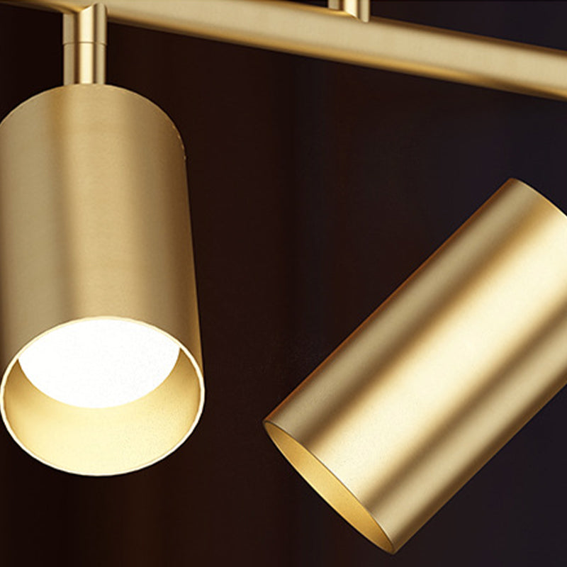 Contemporary Golden Ceiling Light LED Metal Kitchen Island Lighting for Dining Room