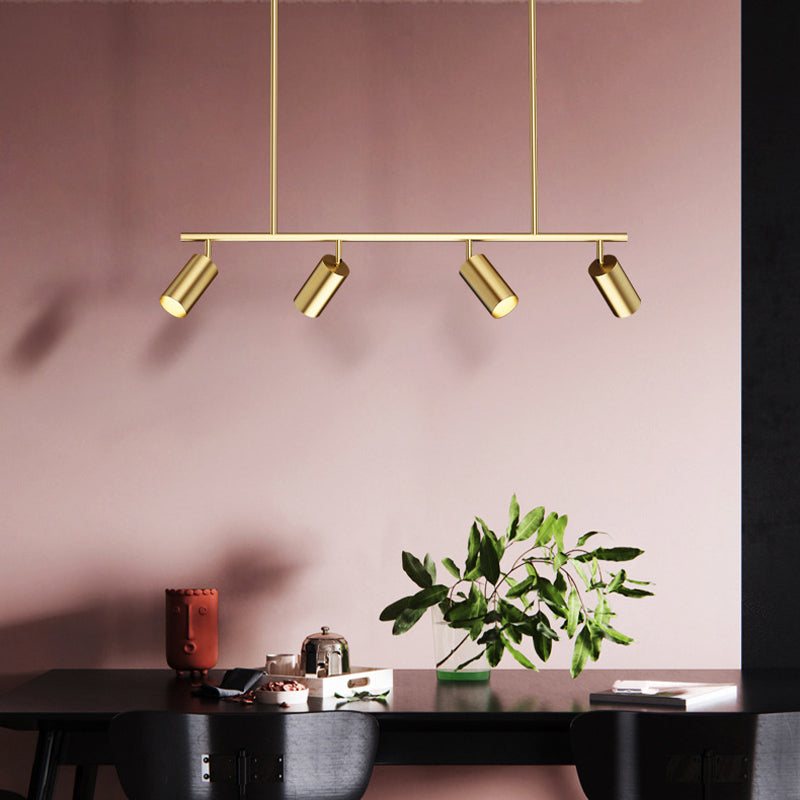 Contemporary Golden Ceiling Light LED Metal Kitchen Island Lighting for Dining Room