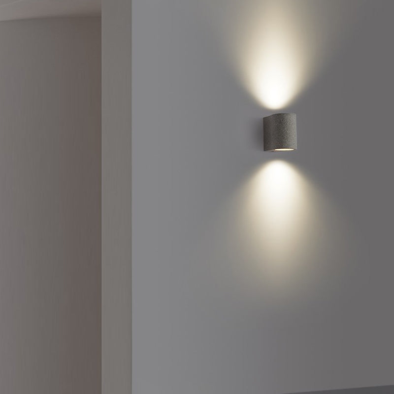 Modern Rectangular Sconce Light Fixture Cement 2-light Wall Sconces for Outdoor