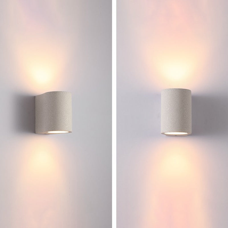 Modern Rectangular Sconce Light Fixture Cement 2-light Wall Sconces for Outdoor
