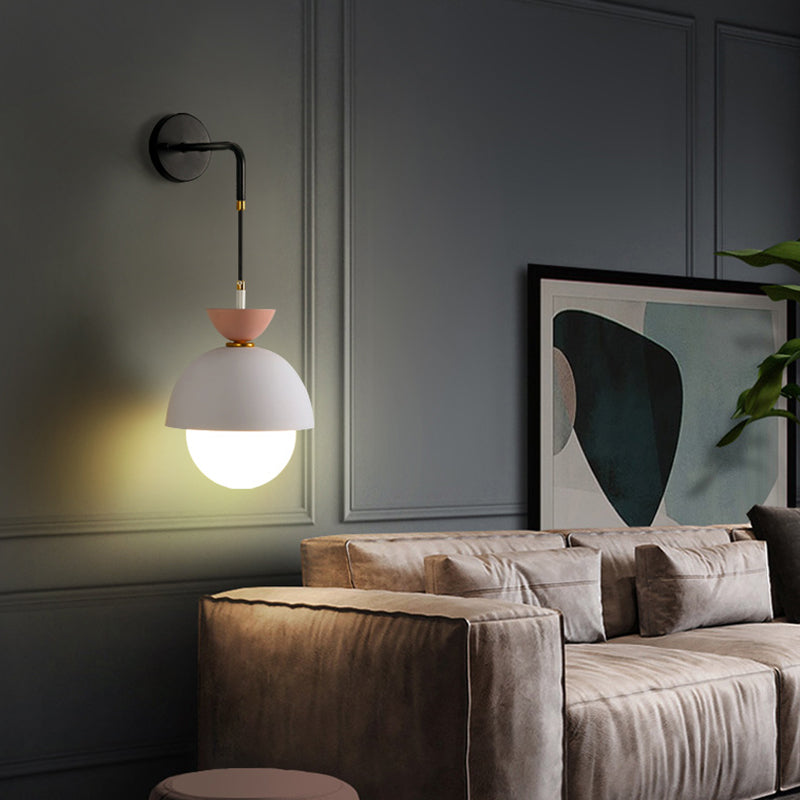 Modern Globe Shape Wall Sconce Lights 1 Light Wall Light for Dining Room