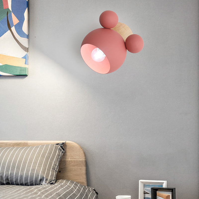 Modern Bear Shape Wall Sconce Lights 1 Light Wall Light for Living Room