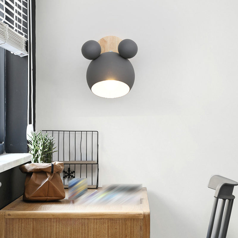 Modern Bear Shape Wall Sconce Lights 1 Light Wall Light for Living Room