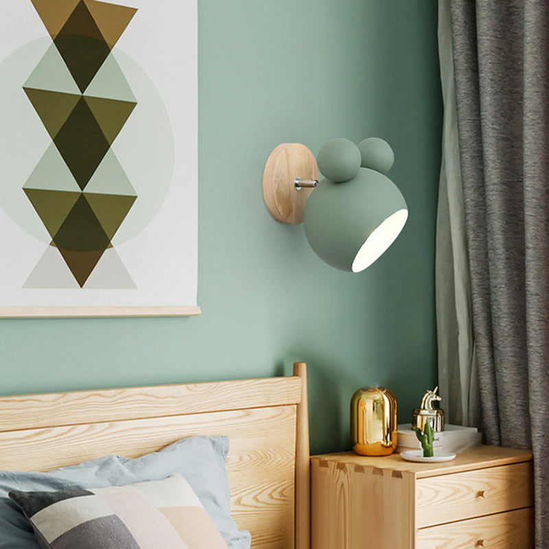 Modern Bear Shape Wall Sconce Lights 1 Light Wall Light for Living Room