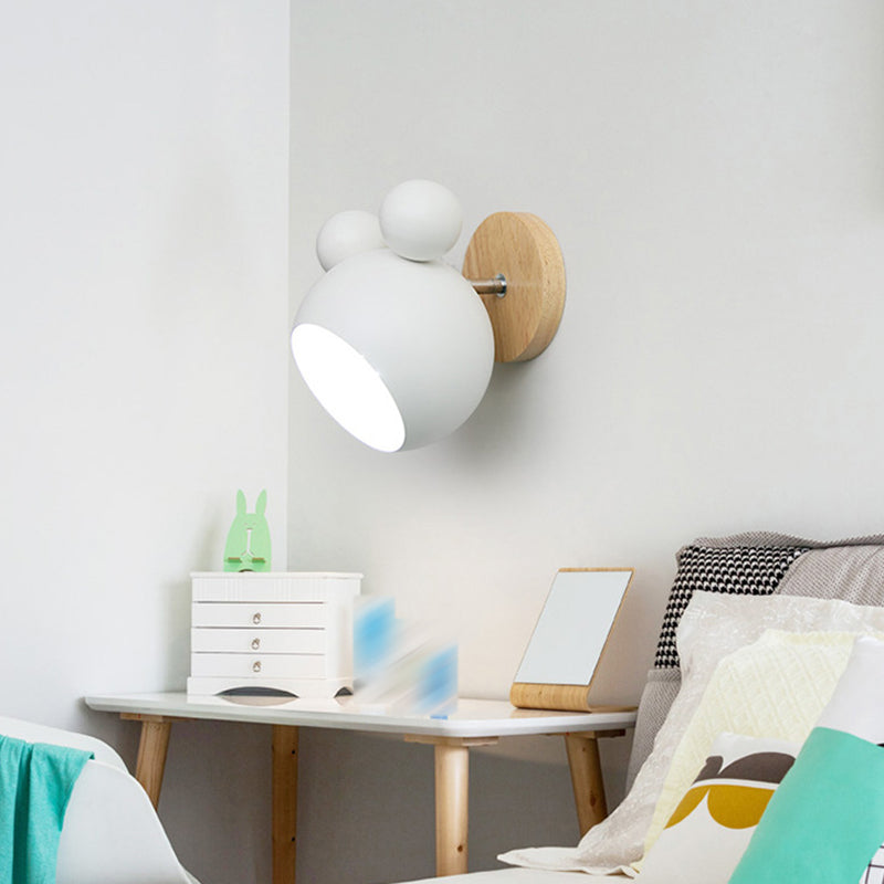 Modern Bear Shape Wall Sconce Lights 1 Light Wall Light for Living Room