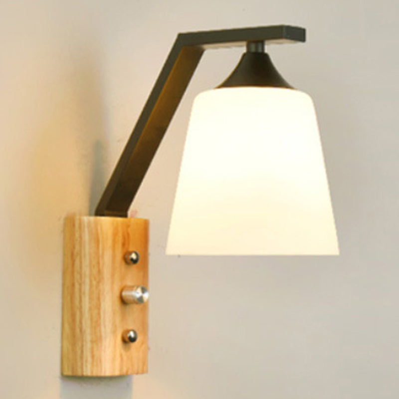 Modern Sconce Light Fixture Wood 1-Light Wall Sconces for Bedroom
