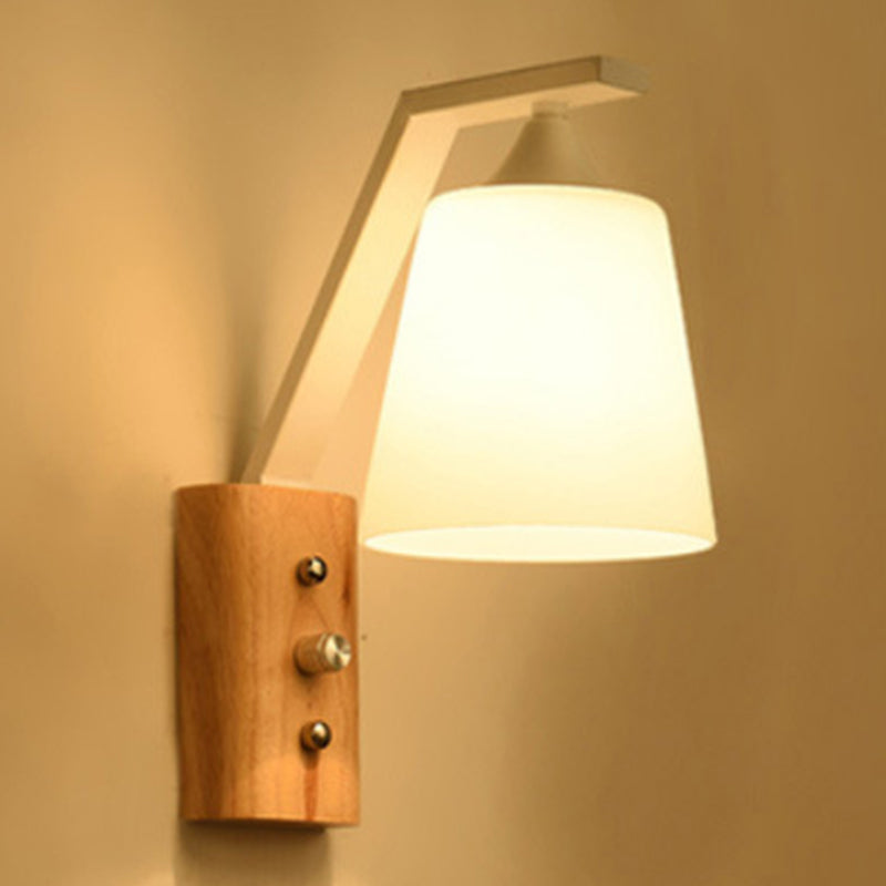 Modern Sconce Light Fixture Wood 1-Light Wall Sconces for Bedroom