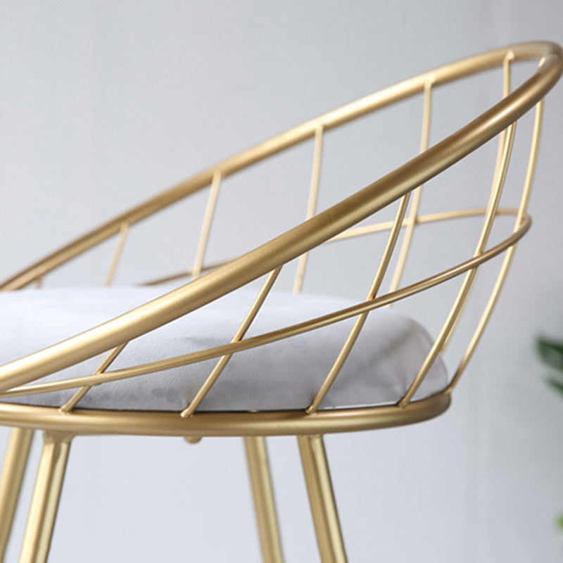 Contemporary Matte Finish Iron Bar Stool Footrest Home Counter Stool