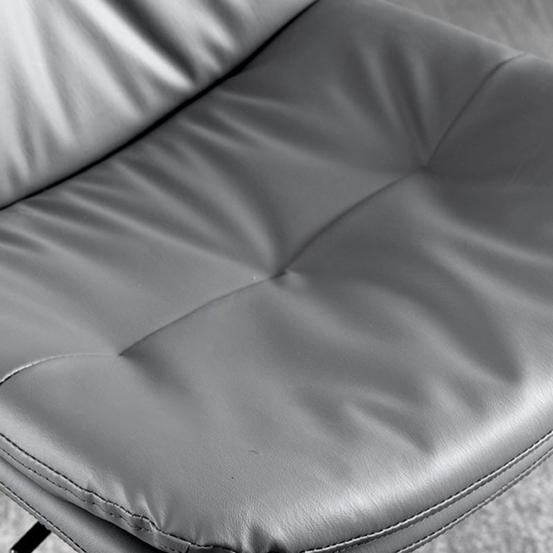 Faux Leather Swivel Bar Chair Modern Armless Upholstered Bar Stool