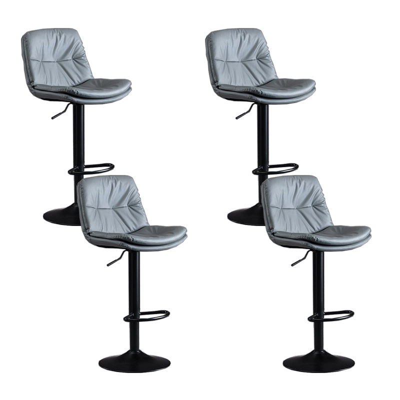 Faux Leather Swivel Bar Chair Modern Armless Upholstered Bar Stool